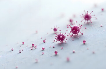 Image of viral cells on a white background.