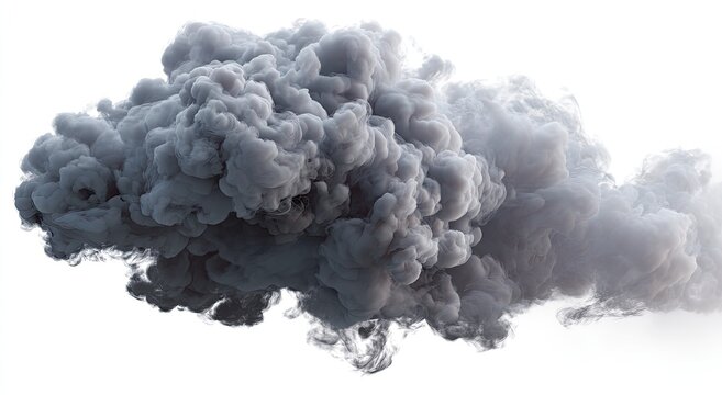 Gray ink cloud against white background (1)