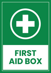 First Aid Box Signage for Medical Emergencies