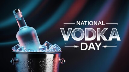 Premium vodka showcased cold and sparkling for National Vodka Day.