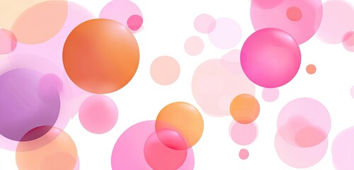 Fototapeta premium Abstract background with translucent circles in pastel colors
