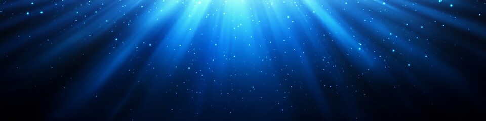 Obraz premium Mystical blue light beams with sparkling particles create a magical, ethereal atmosphere perfect for fantasy or celebration themes
