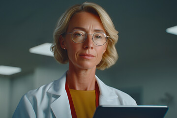 Doctor consulting patient via online video conference using telehealth services in modern medical environment