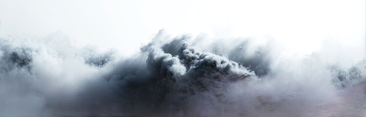 Vast, grey-toned clouds fill the expanse, a panoramic view of atmospheric density