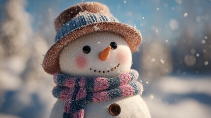 festive snowman winter holiday card