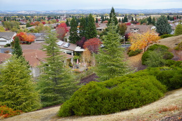 autumn landscape in the hills near Sacramento, CA, USA