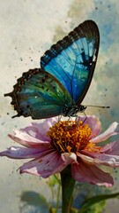 Vibrant butterfly on a flower