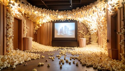 Popcorn-filled immersive exhibition space