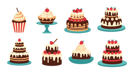 A delightful collection of delicious sweet desserts and pastries on display