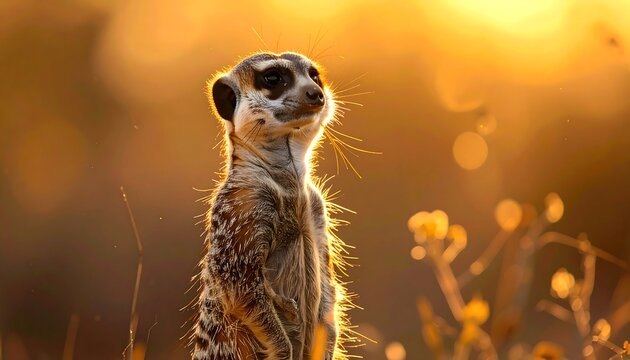 Meerkat in golden light (1)