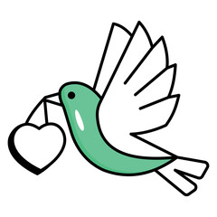 Love Colored Outline Icons