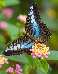 Vibrant butterfly on flower (1)