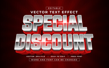 Special Discount 3D editable text effect style