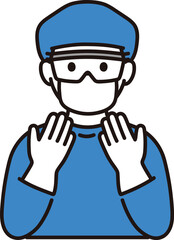 male doctor wearing surgical gown svgrepo com