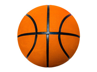Fototapeta premium Basketball isolated on white with clipping path included, orange ball with black lines