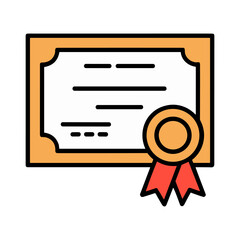 Certificate Icon Representing Academic Achievement