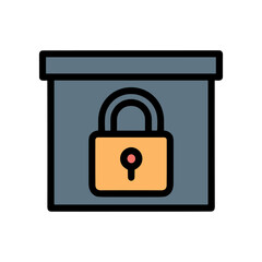 Secure Box Icon Representing Safe Data Storage