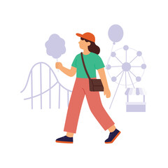 Visiting Theme Park For Fun
