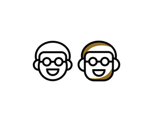 illustration of a person's face wearing glasses