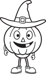 Halloween Characters Coloring Pages pack of 10