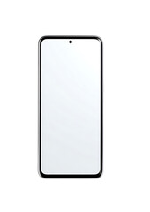 Modern Smartphone Mockup: Blank White Screen, Isolated on Black Background, Clean Minimalist Design.