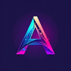 Vibrant capital letter A design