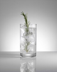 glass of water with mint