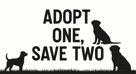World animal day  adopt a dog today and save lives of dogs in need find your new best friend rescue dogs are great 100 characters vector
