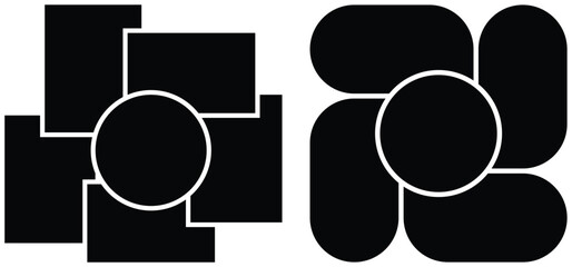 Stylish 5 Frame Photo Collage Vector Template for Blog and Portfolio Layouts