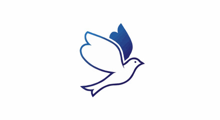 Naklejka premium World animal day find beautiful flying bird vector image for logo design and graphic projects with elegant outline style vector