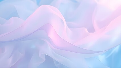 Abstract pastel fabric waves with soft dreamy folds