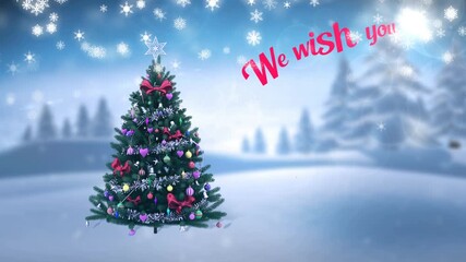 Christmas Tree with “Merry Christmas” Message – Festive Holiday Greeting Background
Festive Christmas tree with lights and ornaments featuring a “Merry Christmas” greeting. Perfect for holiday greetin - Powered by Adobe