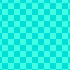 A teal and light teal checkerboard pattern with evenly spaced squares and thin black lines separating them