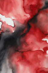 Red and black abstract watercolor background – artistic texture design