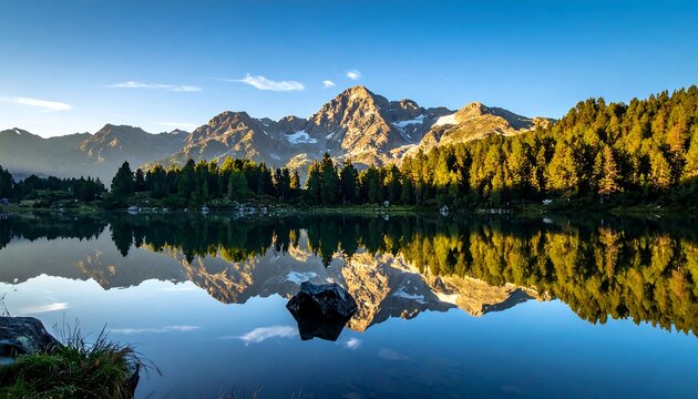 Serene mountain lake at dawn (1)