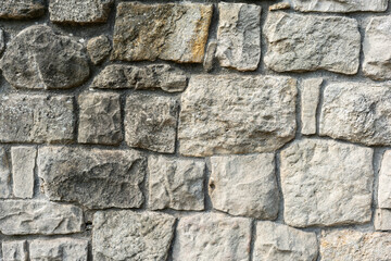 Old stone wall, a beautiful background for the designer, copy empty space
