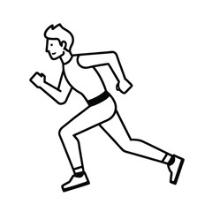 running man vector illustration