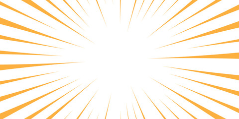 金色風のグラデ, ションの集中線 黄色　背景 金色風のグラデの漫画風集中線の素材