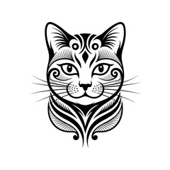vector illustration of a cat, cat design, cat tattoo design, cat, animal, kitten, vector, illustration, cute, pet, cartoon, feline, art, domestic, black, kitty, pets, 
