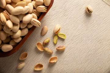Pistachios. A healthy snack, an important source of vegetable protein, fiber, healthy fats,...