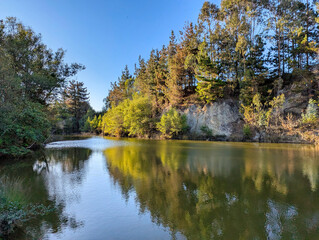 El Enguilu lagoon, Nava municipality, Comarca de la Sidra, Asturias, Spain