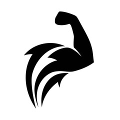 Muscular Arm Illustration, Fitness Concept, Graphic Design, Creative Environment, Motivational Viewpoint