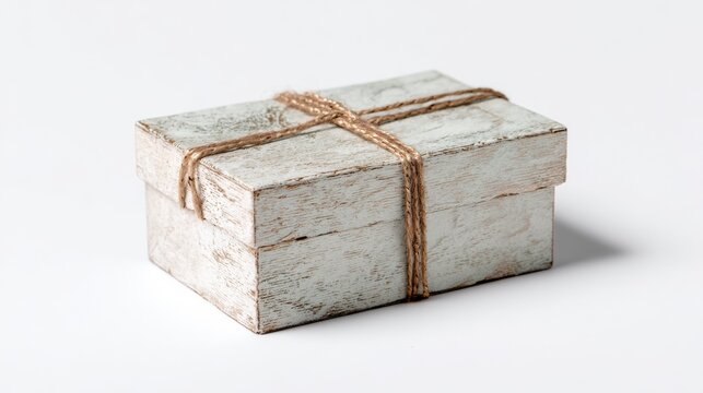 Wrapped parcel with string minimal packaging lifestyle commerce delivery product photography concept