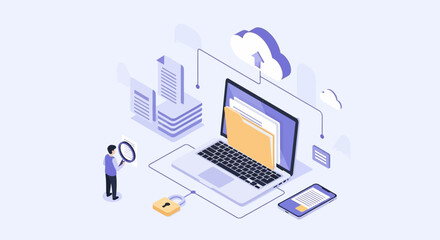 Securely organizing and accessing digital information through cloud computing and data management systems