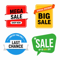 set of sale stickers