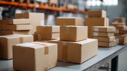 Cardboard boxes lifestyle packaging product advertising photography shipping delivery design concept