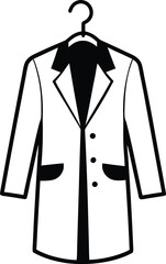 Doctor s white coat hanging on a hanger in a medical clinic