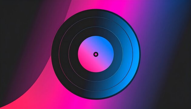 Vibrant record, gradient colors