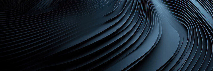 sleek dark abstract background with curvy lines and subtle blue accent. modern, futuristic design. technology theme, wallpaper, promotional poster with contemporary aesthetics.