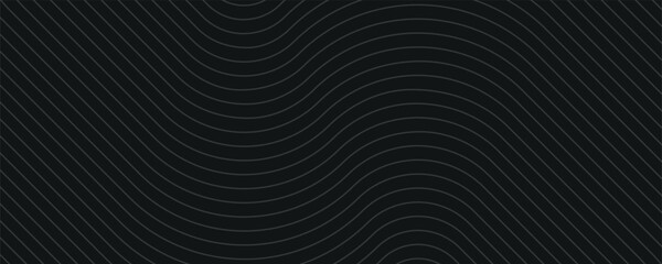 Abstract track with curves from black curved parallel lines on a white background. Trendy vector background